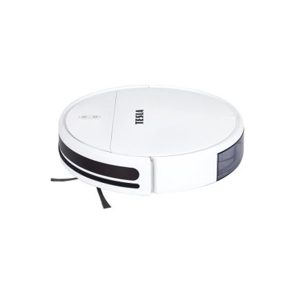 TESLA Electronics RoboStar - Aspirateur robot connecté 2en1 2500 mAh Wi-Fi Tuya blanc + télécommande