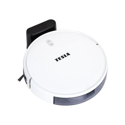 TESLA Electronics RoboStar - Aspirateur robot connecté 2en1 2500 mAh Wi-Fi Tuya blanc + télécommande