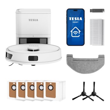 TESLA Electronics RoboStar - Aspirateur robot intelligent 3-en-1 3200 mAh Wi‑Fi blanc