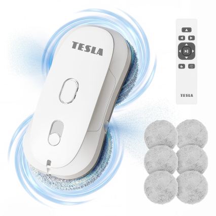 TESLA Electronics RoboStar - Nettoyeur de vitres avec pulvérisation d'eau 72W/230V/500 mAh + télécommande