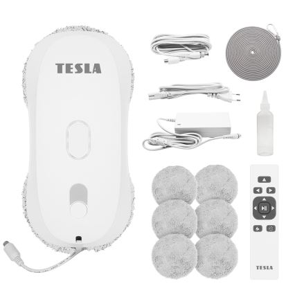 TESLA Electronics RoboStar - Nettoyeur de vitres avec pulvérisation d'eau 72W/230V/500 mAh + télécommande