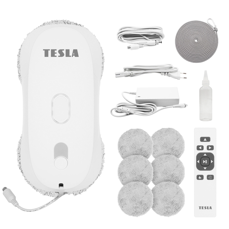 TESLA Electronics RoboStar - Nettoyeur de vitres avec pulvérisation d'eau 72W/230V/500 mAh + télécommande