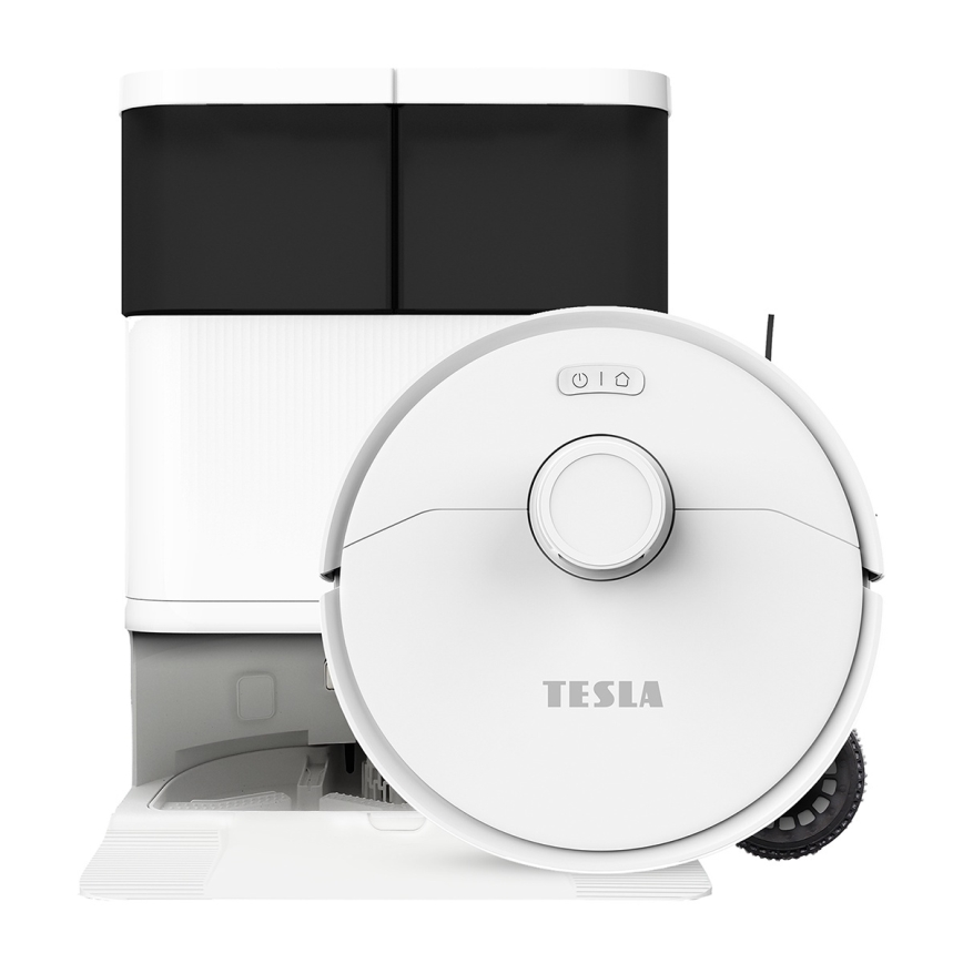 TESLA Electronics RoboStar - Robot aspirateur intelligent 3-en-1 5200 mAh Wi-Fi blanc
