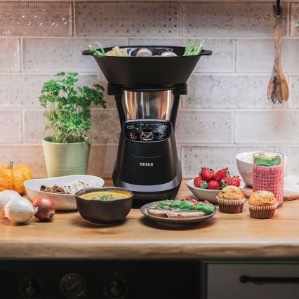 TESLA Electronics ThermoCook - Robot de cuisine multifonctions 1200W/230V acier inoxydable