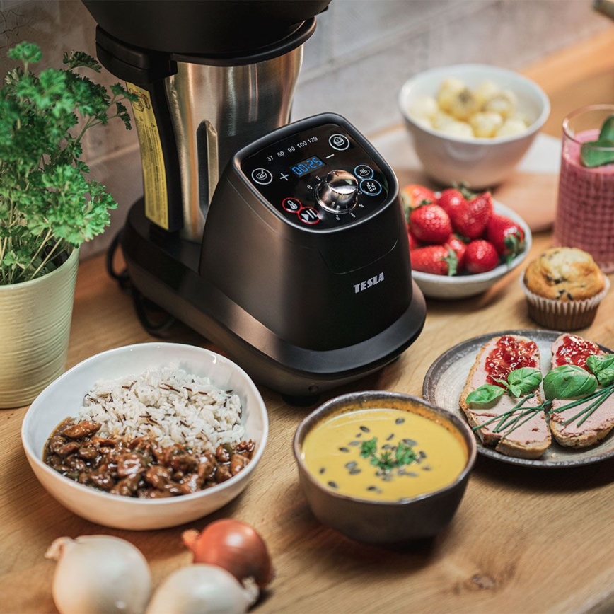 TESLA Electronics ThermoCook - Robot de cuisine multifonctions 1200W/230V acier inoxydable