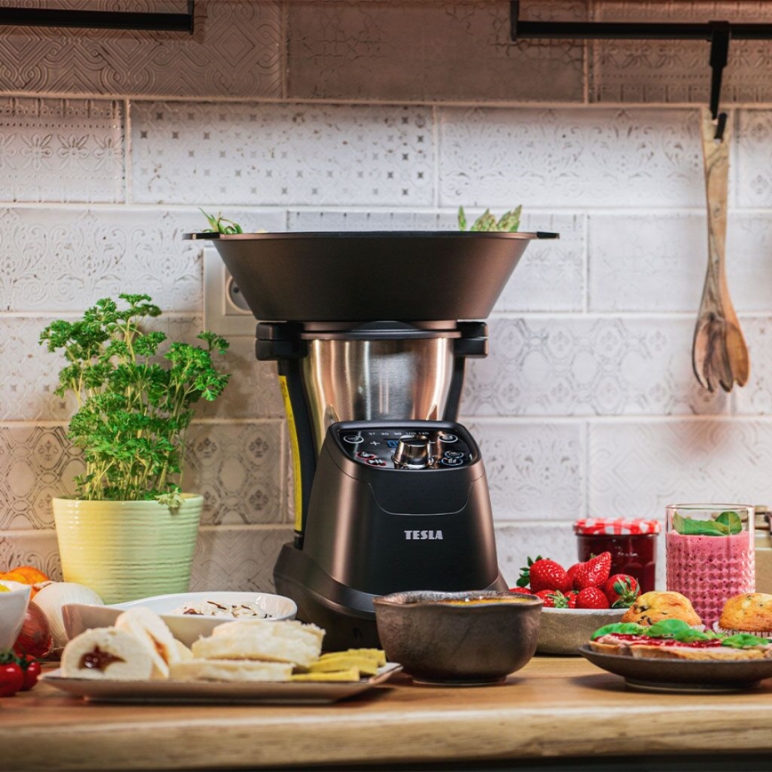 TESLA Electronics ThermoCook - Robot de cuisine multifonctions 1200W/230V acier inoxydable