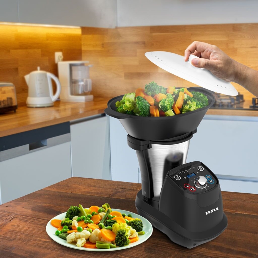 TESLA Electronics ThermoCook - Robot de cuisine multifonctions 1200W/230V acier inoxydable