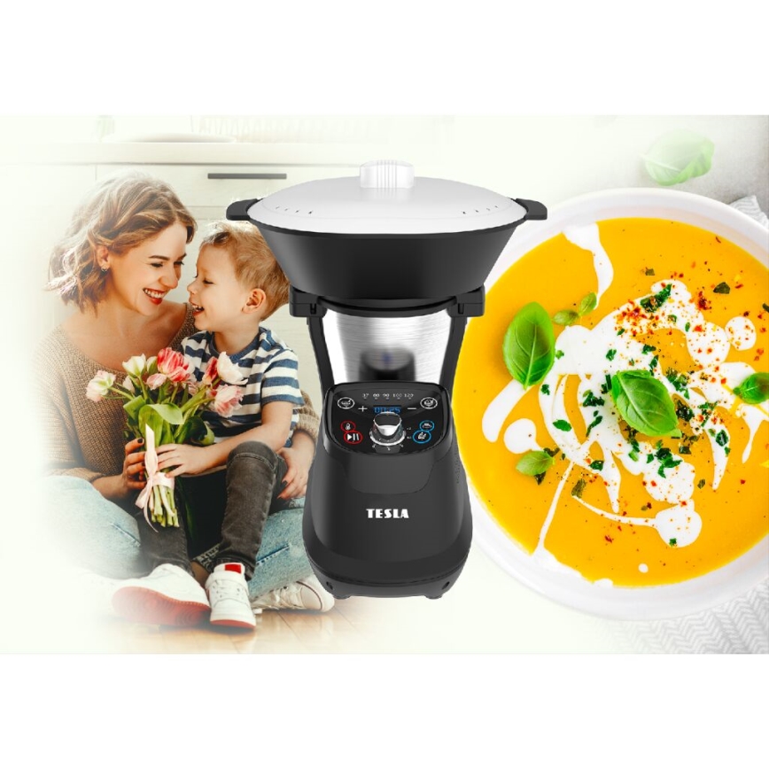 TESLA Electronics ThermoCook - Robot de cuisine multifonctions 1200W/230V acier inoxydable