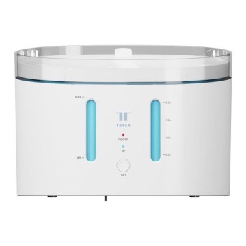 Tesla - Fontaine connectée pour animaux de compagnie avec stérilisation par UV 2,5 l 5V Wi-Fi