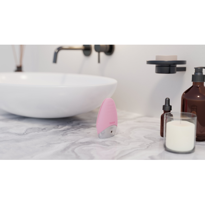 TESLA Smart - Brosse nettoyante vibrante rechargeable pour le visage 450 mAh IPX7