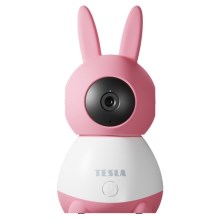 TESLA Smart - Caméra connectée 360 Baby Full HD 1080p 5V Wi-Fi rose