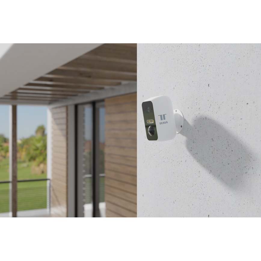 TESLA Smart - Caméra extérieure connectée avec détecteur 2K 1296p 9600 mAh 5V Wi-Fi IP65