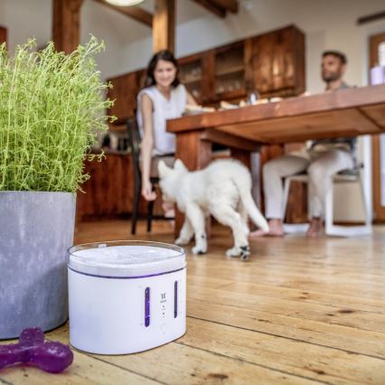 TESLA Smart - Fontaine connectée pour animaux de compagnie avec stérilisation par UV 2,5 l 5V Wi-Fi