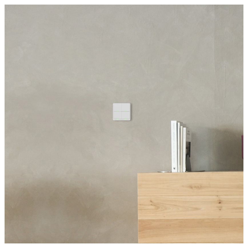 TESLA Smart - Interrupteur domestique sans fil connecté 4P 1xCR2430 ZigBee