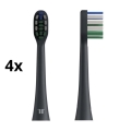 TESLA Smart - LOT 4x Tête de rechange pour brosse à dents sonic TS400 noir