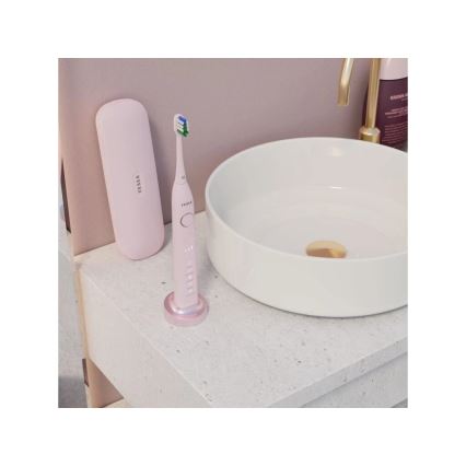 TESLA Smart - LOT 4x Tête de rechange pour brosse à dents sonic TS400 rose