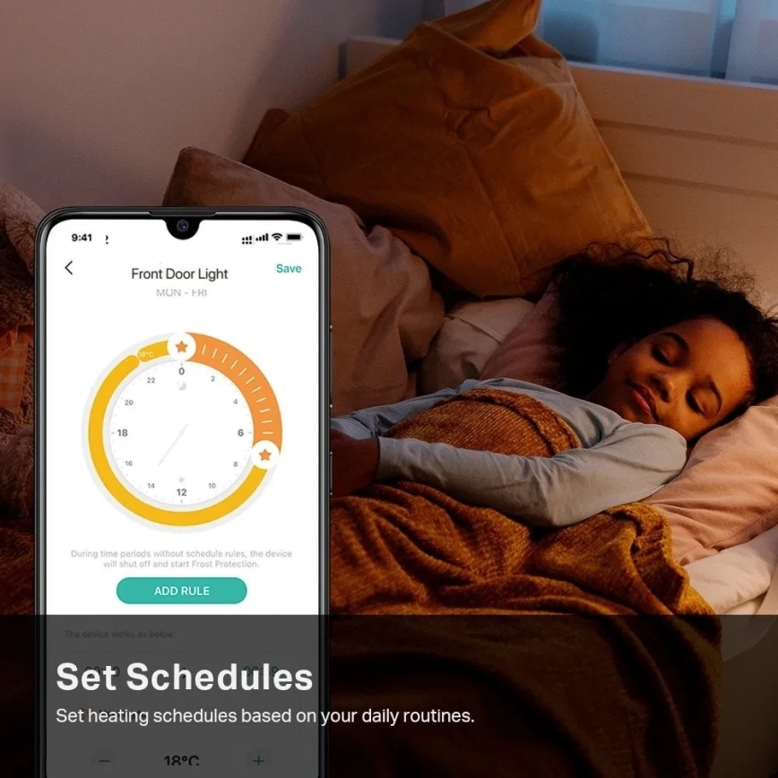 Tête thermostatique intelligente avec écran LCD 2xAA Tuya