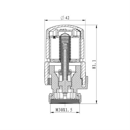 Tête thermostatique M30x1,5