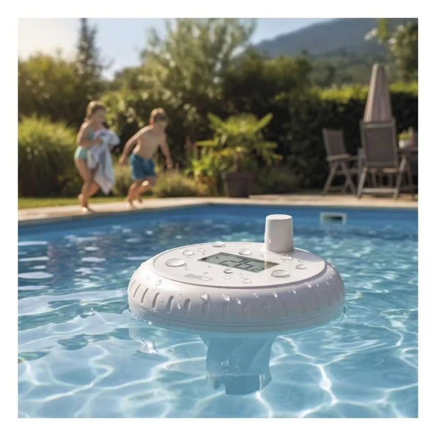 Thermomètre de piscine flottant sans fil 2xAA