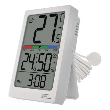 Thermomètre numérique avec hygromètre, 2x AAA, blanc
