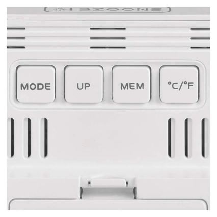 Thermomètre numérique avec hygromètre – alimenté par 1 pile AA, blanc