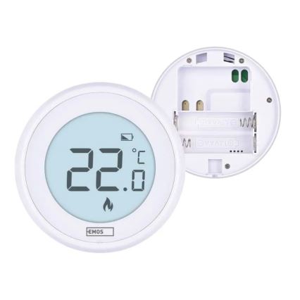 Thermostat d'ambiance manuel 230V/6A 2xAA blanc