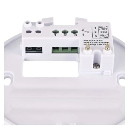 Thermostat d'ambiance manuel 230V/6A 2xAA blanc