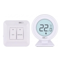 Thermostat d'ambiance manuel sans fil 230 V/16 A, 2x AA, blanc