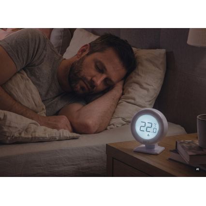 Thermostat d'ambiance manuel sans fil 230 V/16 A, 2x AA, blanc