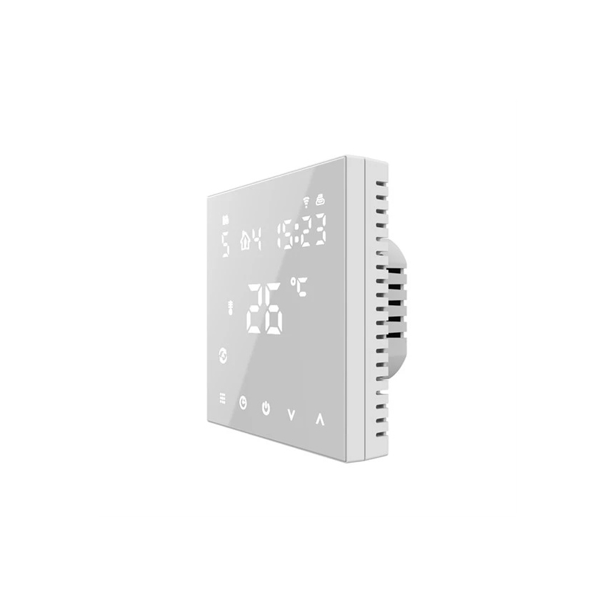 Thermostat encastrable 230 V blanc Wi-Fi Tuya