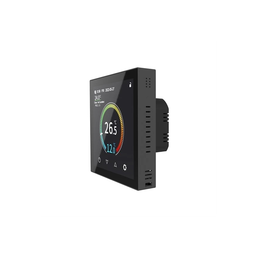 Thermostat encastrable 230 V noir Wi‑Fi Tuya