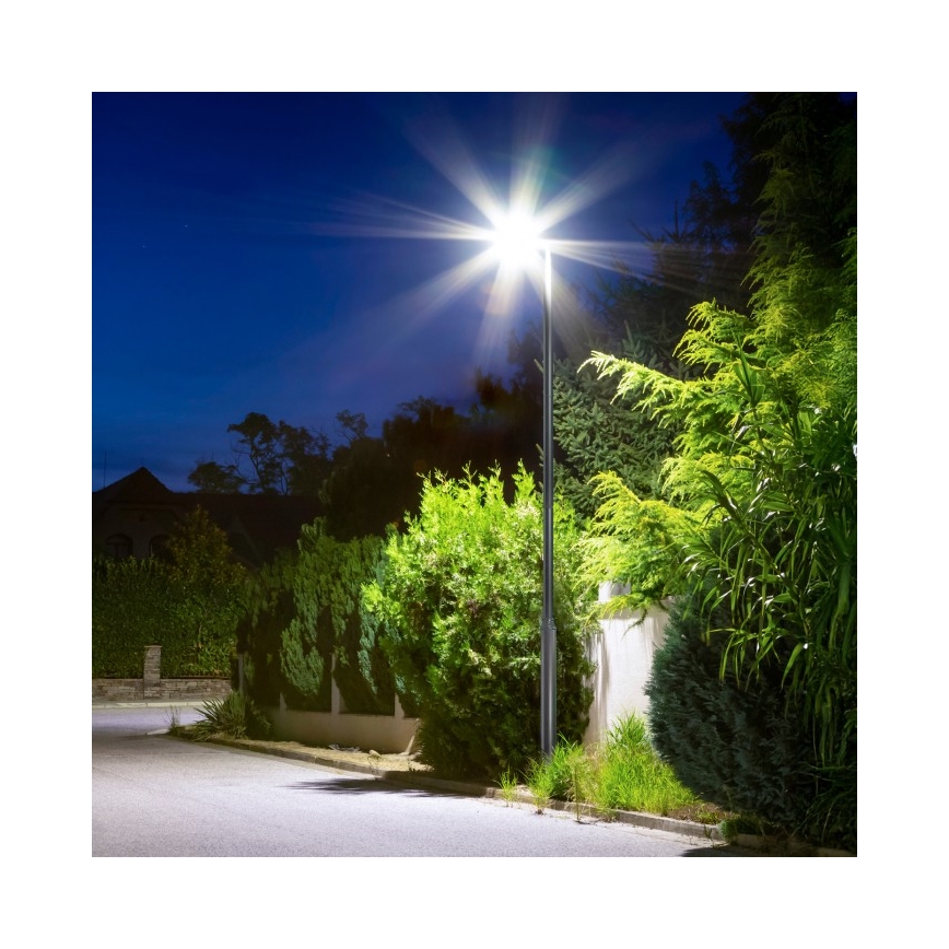 Tige métallique pour mât d'éclairage extérieur BASE 3 m gris