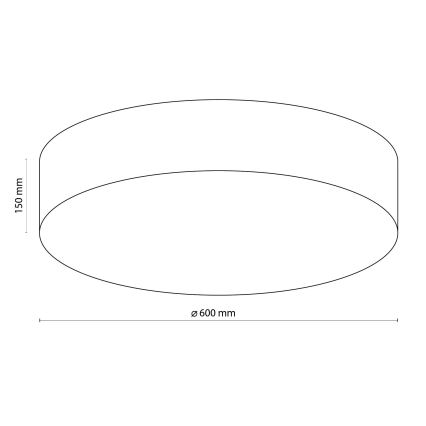 TK Lighting 1584 - Plafonnier RONDO 4xE27/15W/230V