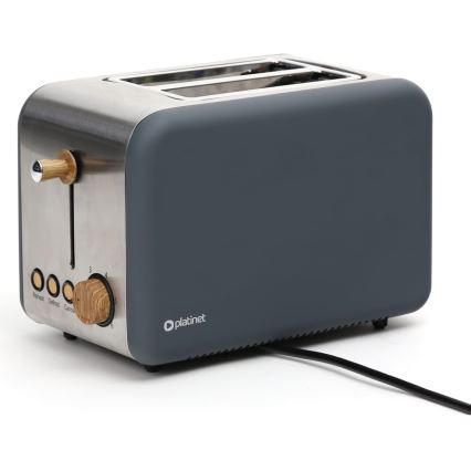 Toaster avec deux compartiments 900W/230V inoxydable acier/gris
