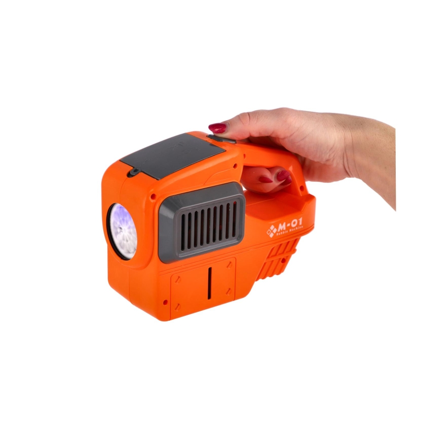 Tondeuse-jouet avec générateur de bulles et éclairage, alimentée par 4 piles AA