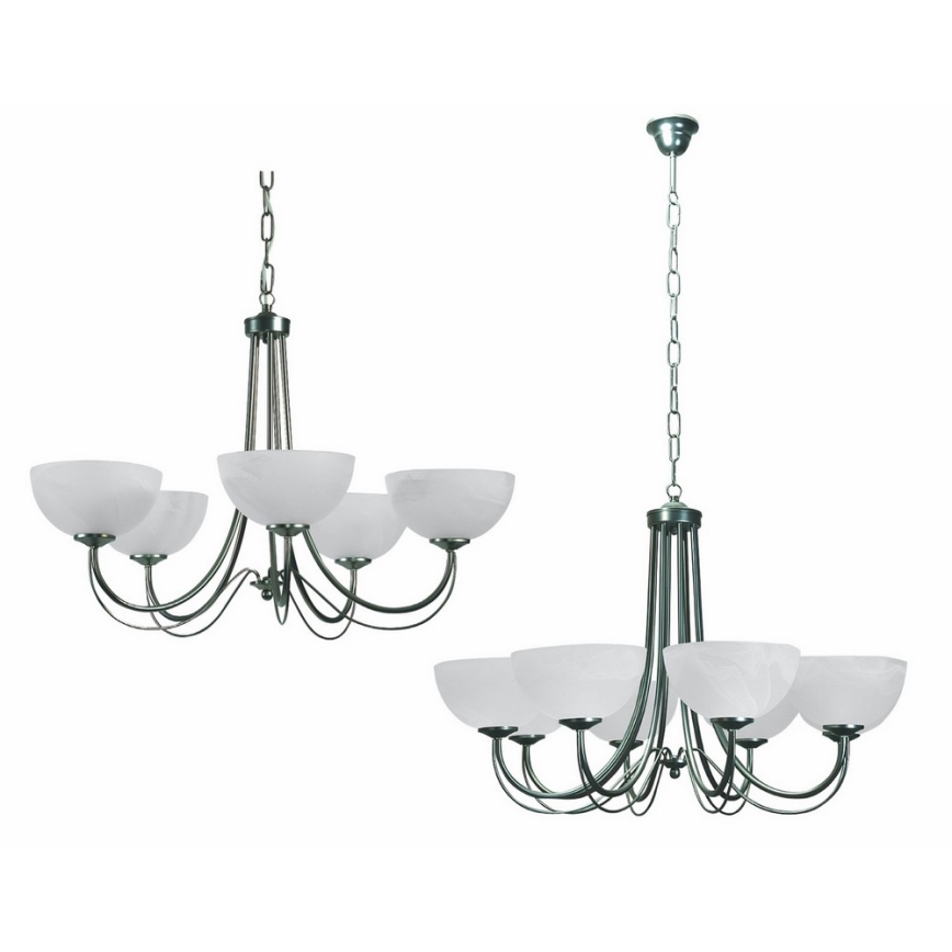 Top Light 80/5/2/Č - Suspension sur chaîne MURANO 5xE14/60W/230V