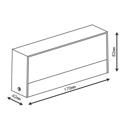 Top Light - Applique murale d'extérieur LED IMOLA LED/10W/230V 3000/4000/6000K IP54 17 cm noir