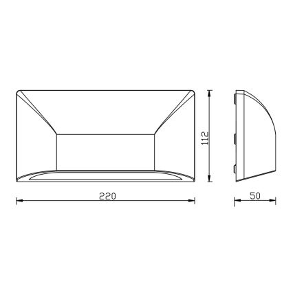 Top Light - Applique murale LED extérieur LED/6W/230V IP65