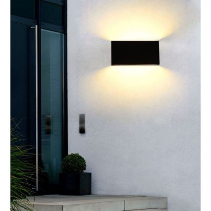 Top Light - Applique murale LED extérieure OBLIGO LED/12W/230V IP65 noir