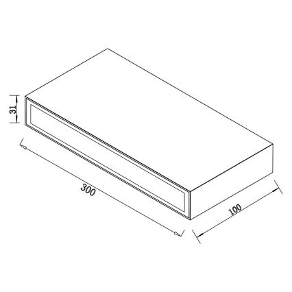 Top Light - Applique murale LED extérieure OBLIGO LED/12W/230V IP65 noir