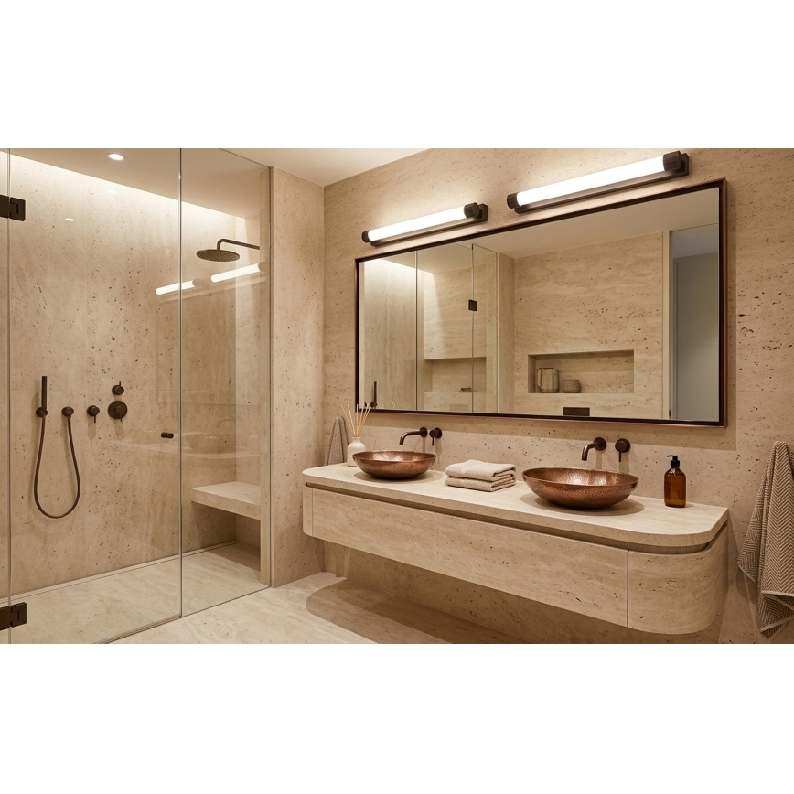 Top Light - LED Éclairage pour miroir de salle de bains TURIA LED/8W/230V 3000/4000/6500K IP44 40 cm noir