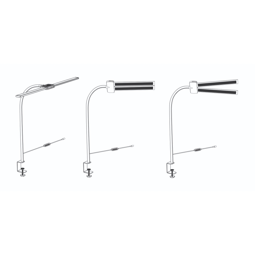 Top Light - Lampe de table LED dimmable à pince LYRA LED/18W/230V 3000-6500K noire