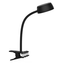 Top Light - Lampe de table LED avec une pince LED/4,5W/230V noire