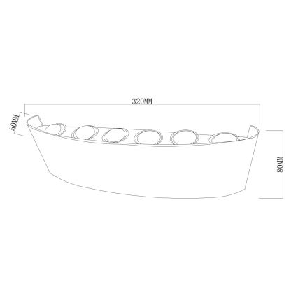 Top Light - LED Applique murale d'extérieur RAY LED/10W/230V 3000/4000/6500K IP54 blanche