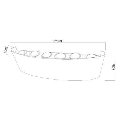 Top Light - applique murale d'extérieur LED RAY LED/10W/230V 3000/4000/6500K IP54 noire