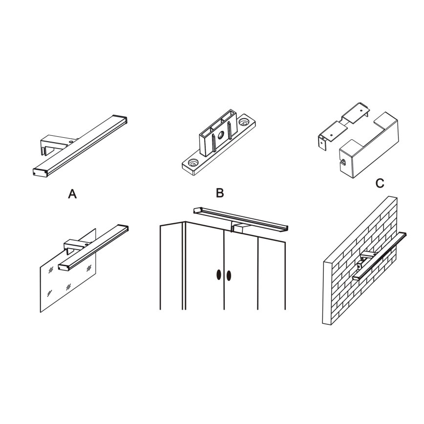 Top Light - Éclairage LED pour miroir de salle de bains TEXAS MAX LED/12W/230V 3000/4000/6500K IP44 78 cm chrome mat