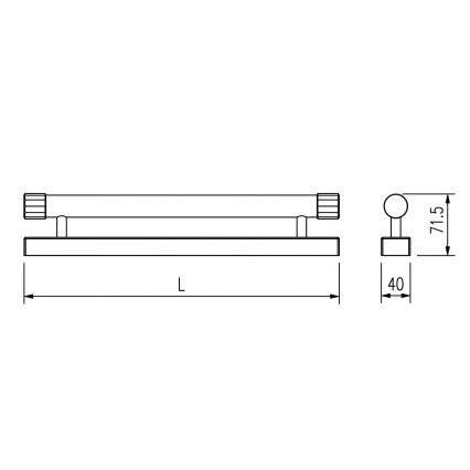 Top Light - Éclairage LED pour miroir de salle de bains TURIA LED/8W/230V 3000/4000/6500K IP44 40 cm chrome brillant