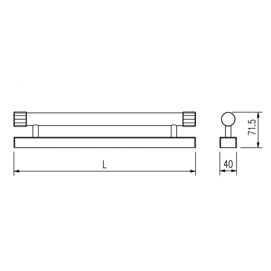 Top Light - Éclairage LED pour miroir de salle de bains TURIA LED/8W/230V 3000/4000/6500K IP44 40 cm chrome brillant