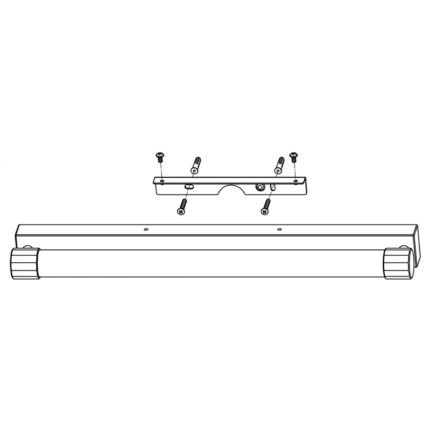 Top Light - LED Éclairage pour miroir de salle de bains TURIA LED/12W/230V 3000/4000/6500K IP44 60 cm noir