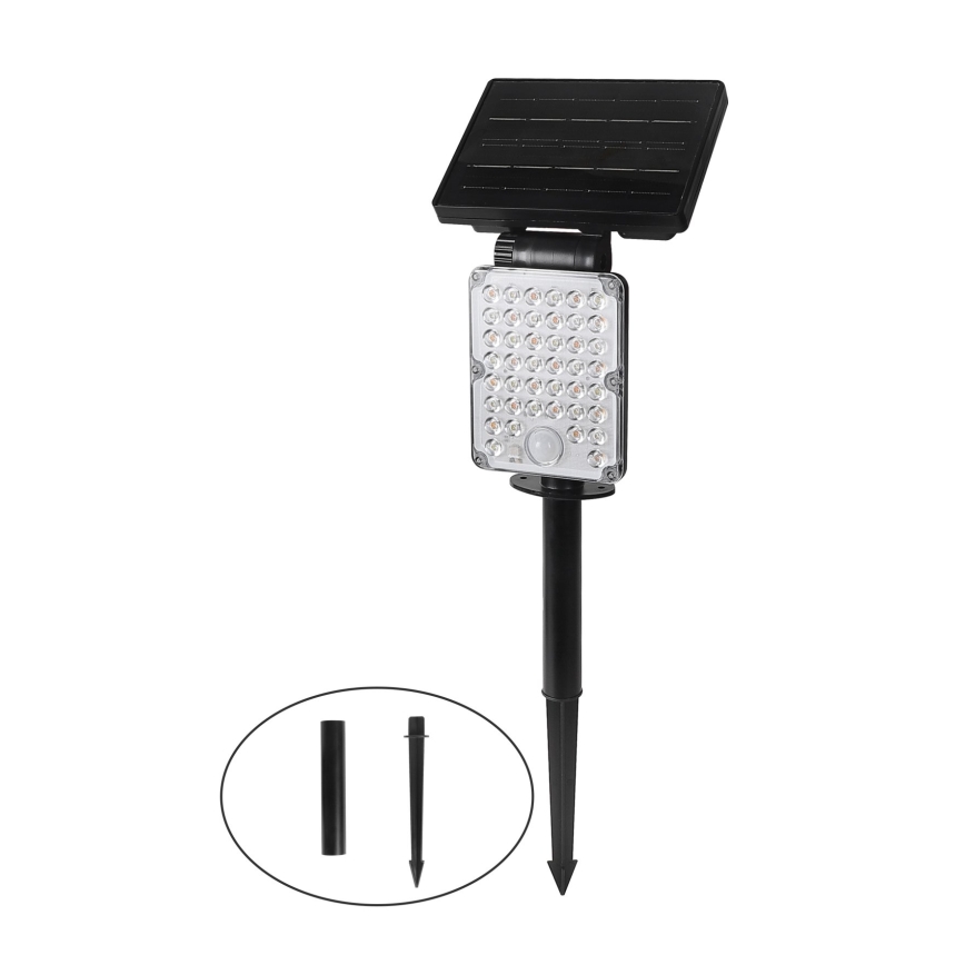 Top Light - Luminaire solaire LED avec capteur 3 en 1 ZENITH LED/10W/3,7V 3000/4000/6500K IP54 2400 mAh